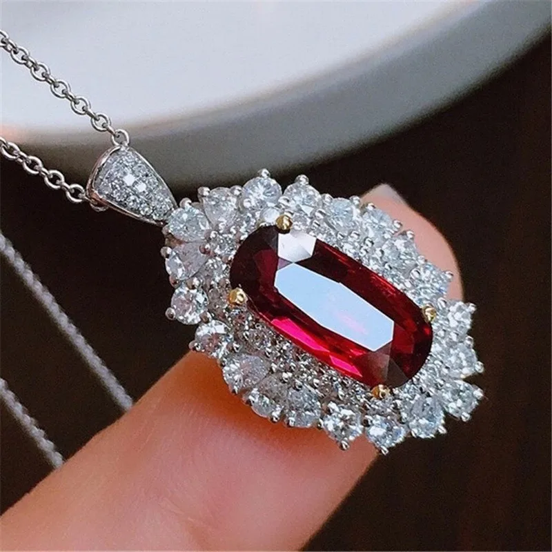 Red Crystal Agate Gemstones Diamonds Pendant Necklaces for Women White Gold Silver 925 Fine Jewelry Sets Party Accessories Gifts
Red Crystal Agate Gemstones Diamonds Pendant Necklaces for Women White Gold Silver 925 Fine Jewelry Sets Party Accessories Gifts