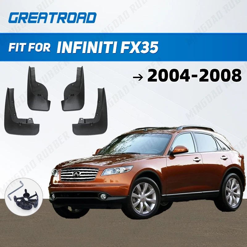 For Infiniti FX35 2004-2008 2005 2006 2007 Mudflaps Splash Guards Mudguards Mud Flaps Fender car Accessories
For Infiniti FX35 2004-2008 2005 2006 2007 Mudflaps Splash Guards Mudguards Mud Flaps Fender car Accessories