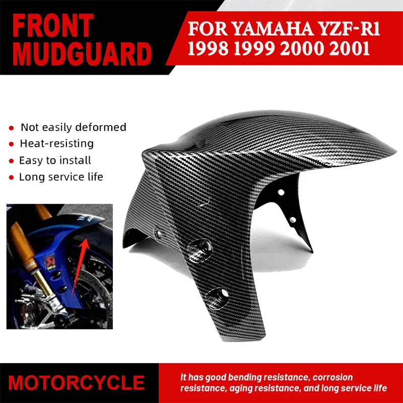 For Yamaha YZF-R1 YZF-R1 YZFR1 1998 1999 2000 2001 high-quality ABS Motorcycle front fender mudguard splash guard Protection
For Yamaha YZF-R1 YZF-R1 YZFR1 1998 1999 2000 2001 high-quality ABS Motorcycle front fender mudguard splash guard Protection