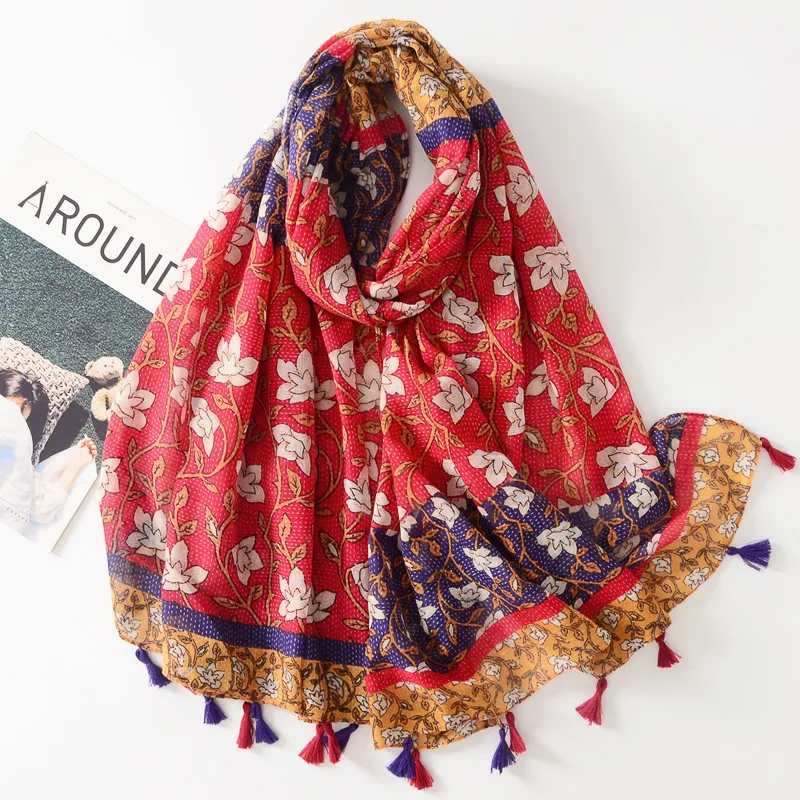 2024 Brand Fashion Branch Floral Tassel Viscose Shawl Scarf Lady High Quality Wrap Headband Bufandas Muslim Hijab Sjaal 180*90Cm
2024 Brand Fashion Branch Floral Tassel Viscose Shawl Scarf Lady High Quality Wrap Headband Bufandas Muslim Hijab Sjaal 180*90Cm