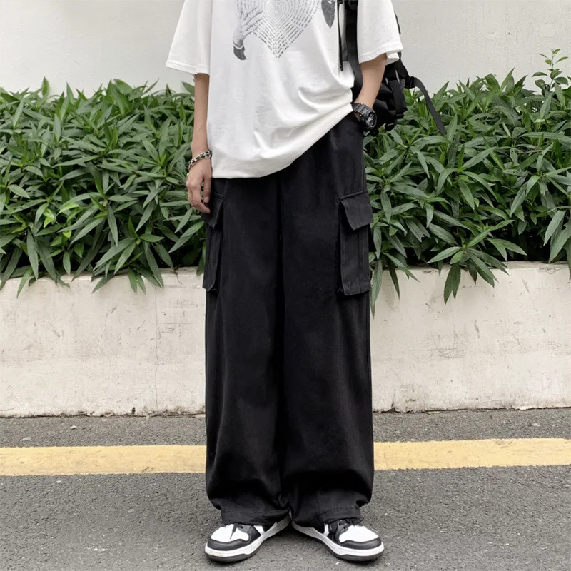 Retro multi pocket straight leg workwear pants for spring and autumn hip-hop streets, loose and casual wide leg floor pants
Retro multi pocket straight leg workwear pants for spring and autumn hip-hop streets, loose and casual wide leg floor pants