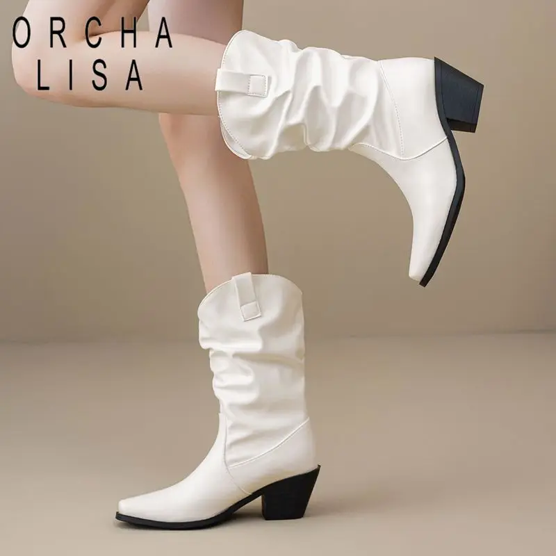 ORCHA LISA Горячие женские сапоги до середины икры на толстом каблуке 6,5 см без шнуровки большого размера 43 44 45 46 плиссированные нескользящие женские ботинки Bota Winter
ORCHA LISA Горячие женские сапоги до середины икры на толстом каблуке 6,5 см без шнуровки большого размера 43 44 45 46 плиссированные нескользящие женские ботинки Bota Winter