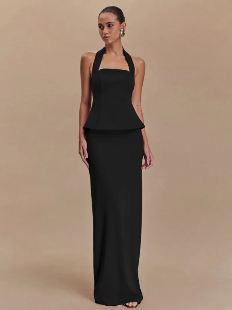Elegant Long Maxi Red Wedding Party Dress Matching Sets Halter Neck Tops+Skirts 2 Pieces Set Women's Summer Evening Prom Gowns
Elegant Long Maxi Red Wedding Party Dress Matching Sets Halter Neck Tops+Skirts 2 Pieces Set Women's Summer Evening Prom Gowns