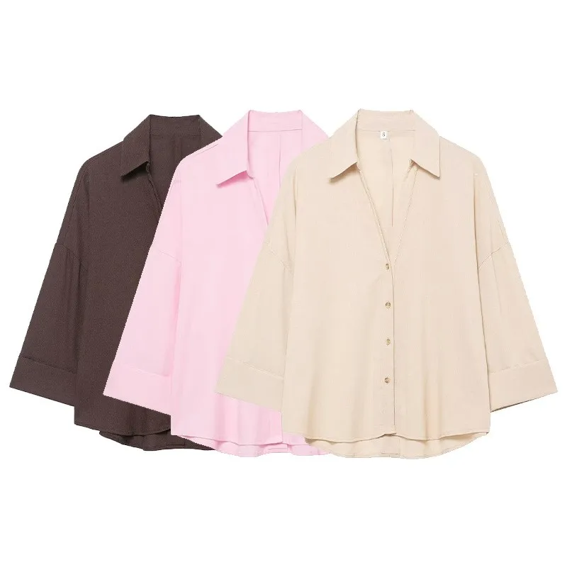 Women's Casual Shirt Spring Wide Sleeved Button Solid Women Shirts Johnny Collar Asymmetric Hem Lady Chic Shirts & Blouses
Women's Casual Shirt Spring Wide Sleeved Button Solid Women Shirts Johnny Collar Asymmetric Hem Lady Chic Shirts & Blouses