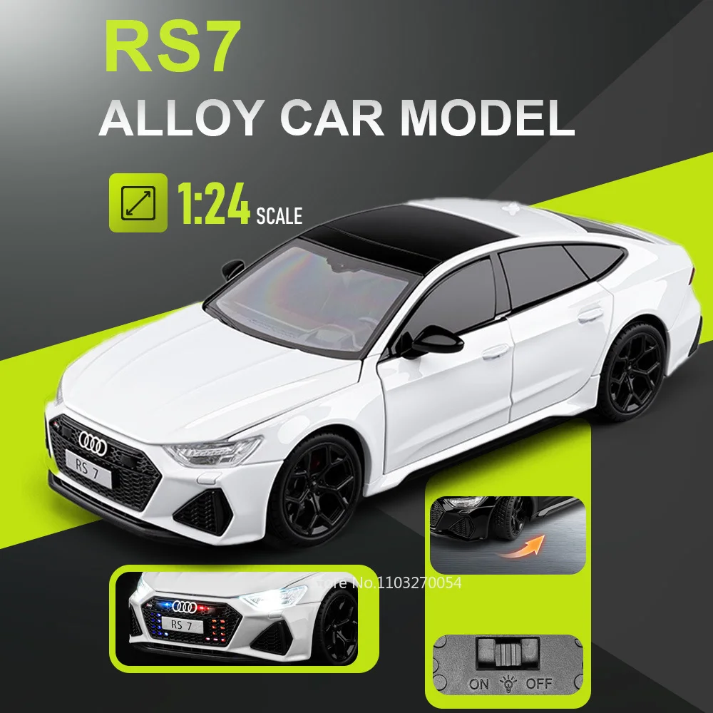 1:24 RS7 RS6 Miniature Car Model Diecast Alloy Toy Front Wheel Steering with Sound Light Pull Back Vehice Bookshelf Collectibles
1:24 RS7 RS6 Miniature Car Model Diecast Alloy Toy Front Wheel Steering with Sound Light Pull Back Vehice Bookshelf Collectibles