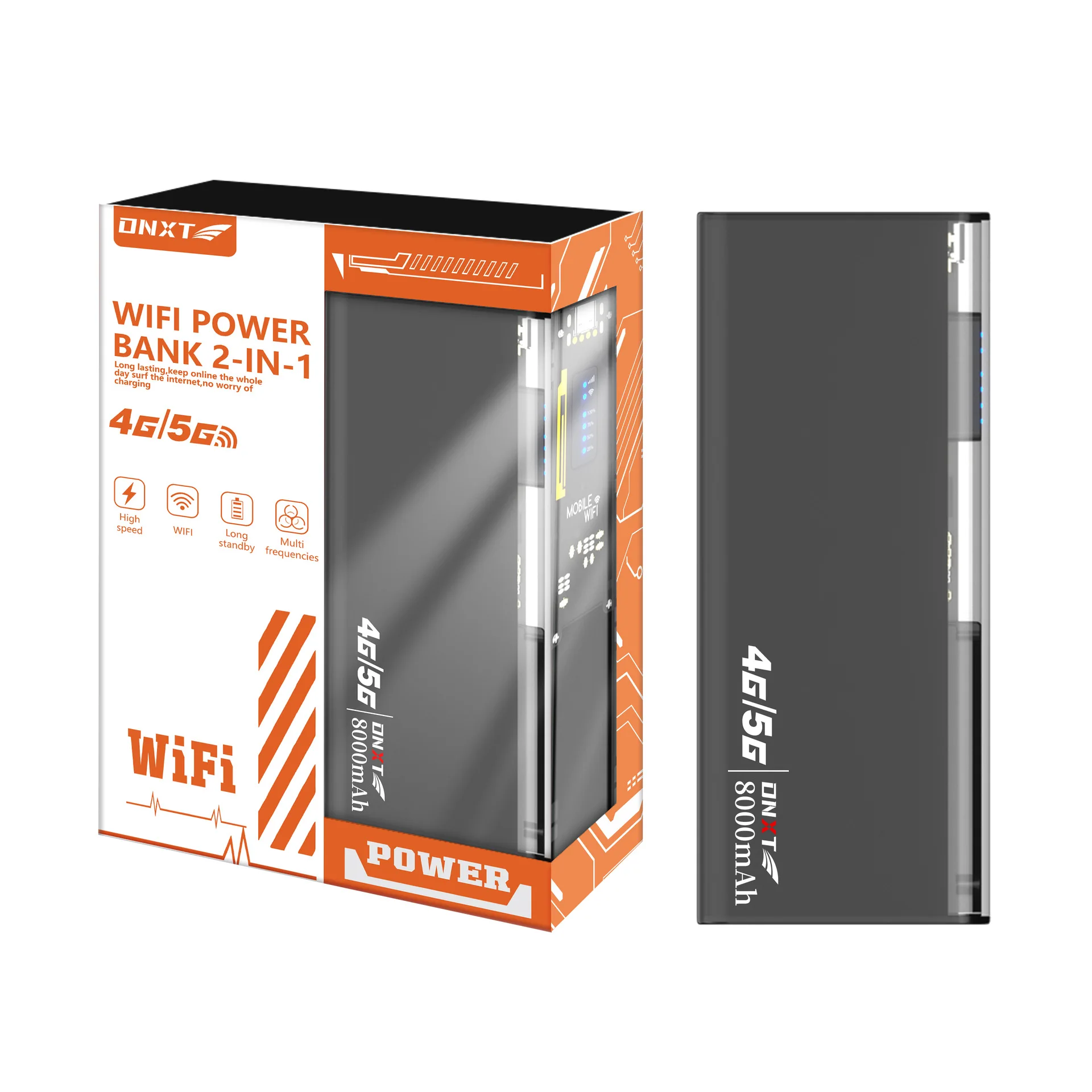 4G portable wireless LTE router WiFi power bank 2-in-1 portable WiFi router 8000mAh battery
4G portable wireless LTE router WiFi power bank 2-in-1 portable WiFi router 8000mAh battery
