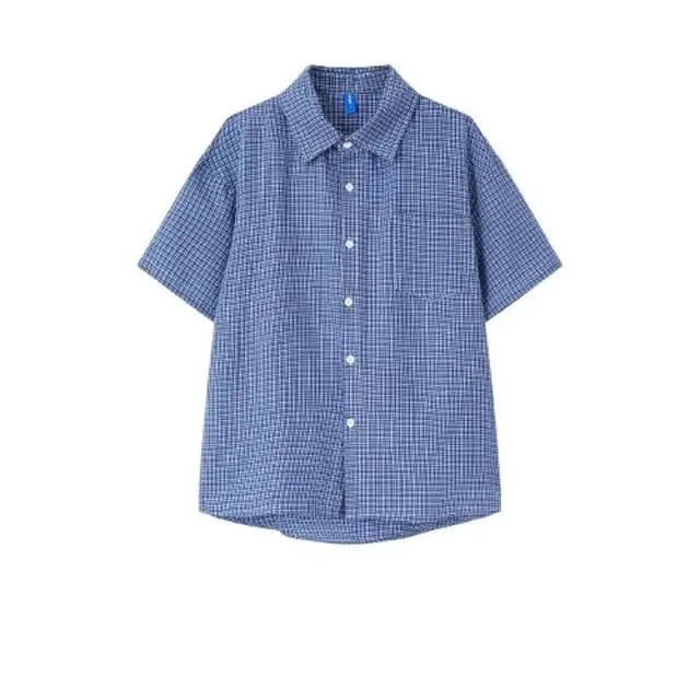 Summer Thin Breathable Japanese Style Plaid Men's Loose Short Sleeve Shirt Casual Fashion Half Sleeve Top Polyester Fiber
Summer Thin Breathable Japanese Style Plaid Men's Loose Short Sleeve Shirt Casual Fashion Half Sleeve Top Polyester Fiber