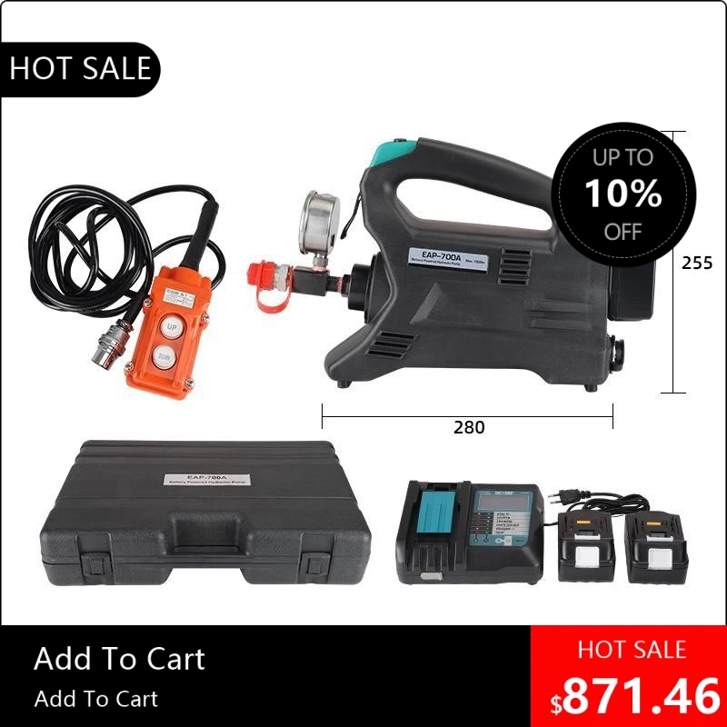 818003 Портативная электрическая гидравлическая насосная станция 70 МПа перезаряжаемый литий-ионный насос сверхвысокого давления для 
818003 Портативная электрическая гидравлическая насосная станция 70 МПа перезаряжаемый литий-ионный насос сверхвысокого давления для