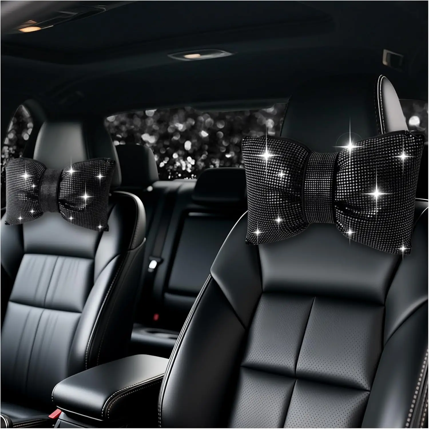 2PCS Shiny Car Headrest Pillow,Bling Rhinestones Bowknot Cars Neck Pillow for Driving & Relieving
2PCS Shiny Car Headrest Pillow,Bling Rhinestones Bowknot Cars Neck Pillow for Driving & Relieving