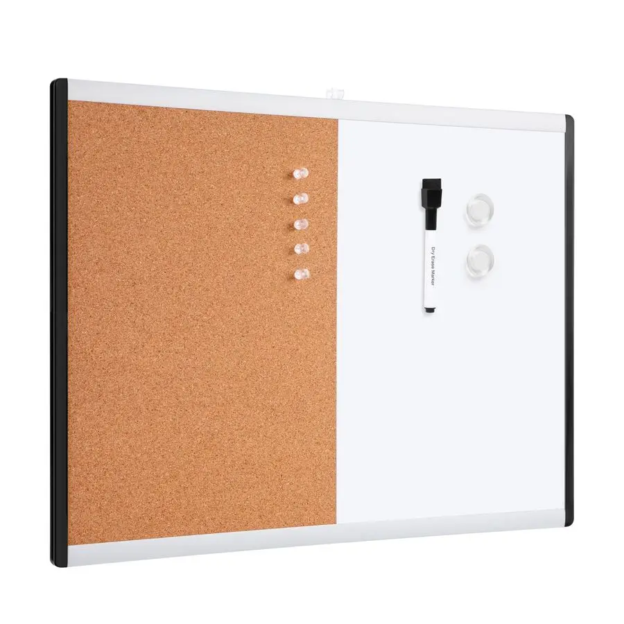 Magnetic Dry Erase Whiteboard amp Cork Board Combo, DoubleSided, Lightweight, Easy to Install, Plastic Aluminum Frame, 17 x 23
Magnetic Dry Erase Whiteboard amp Cork Board Combo, DoubleSided, Lightweight, Easy to Install, Plastic Aluminum Frame, 17 x 23