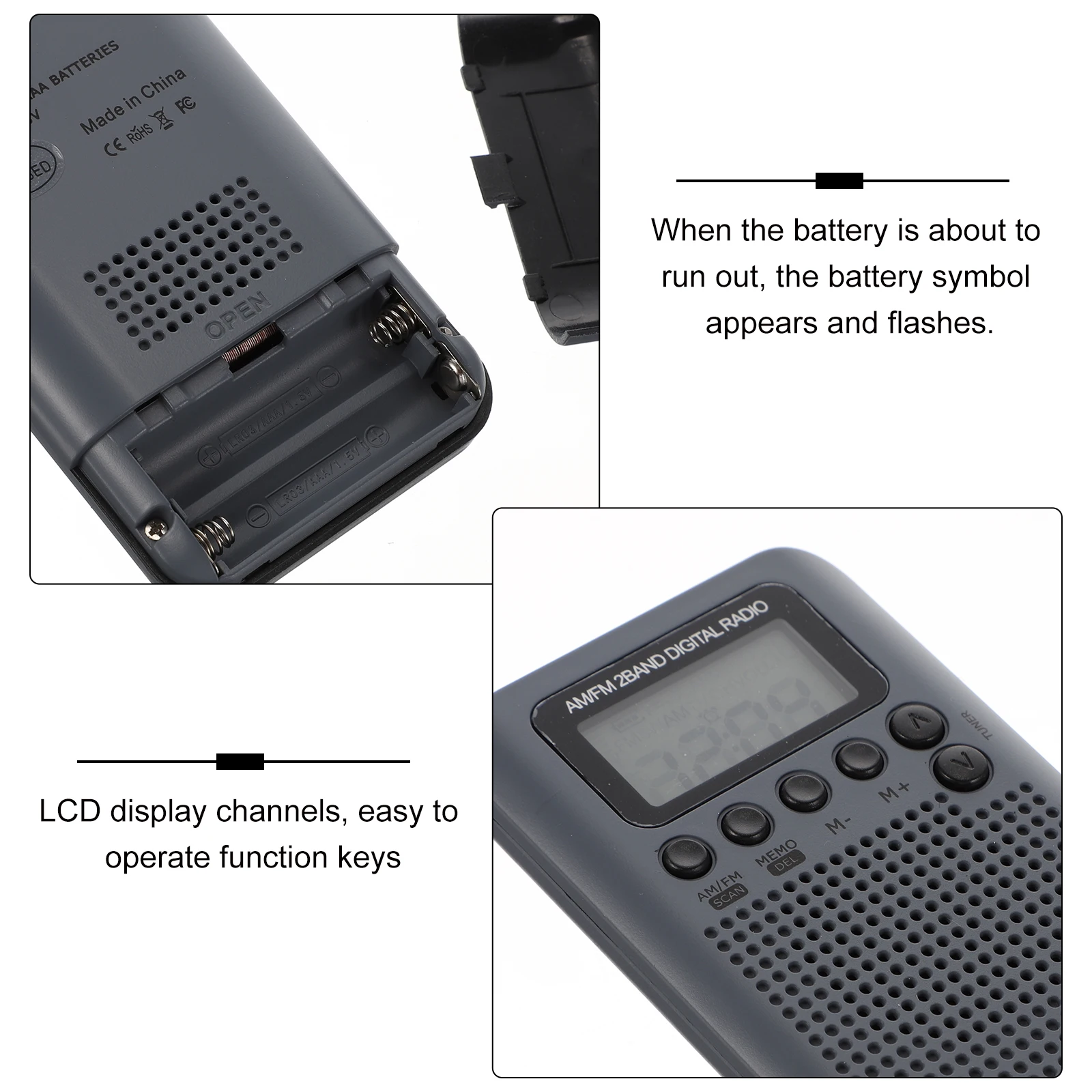 Portable Speaker Radio Function Indication FM Backlit Plastic Pocket Abs Stereo Tuning
Portable Speaker Radio Function Indication FM Backlit Plastic Pocket Abs Stereo Tuning