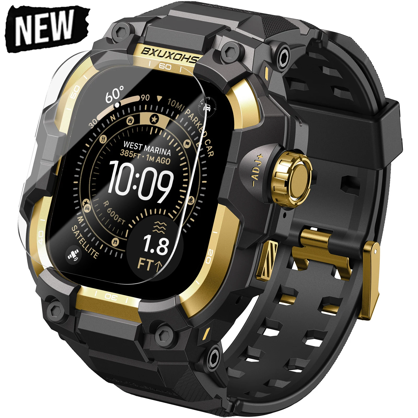 Case+strap for Apple Watch Band Ultra 3/2 49mm 46mm 45mm 44mm TPU Metal Cover Tactical Bracelet Iwatch Series 11 10 9 8 7 6 5 SE
Case+strap for Apple Watch Band Ultra 3/2 49mm 46mm 45mm 44mm TPU Metal Cover Tactical Bracelet Iwatch Series 11 10 9 8 7 6 5 SE