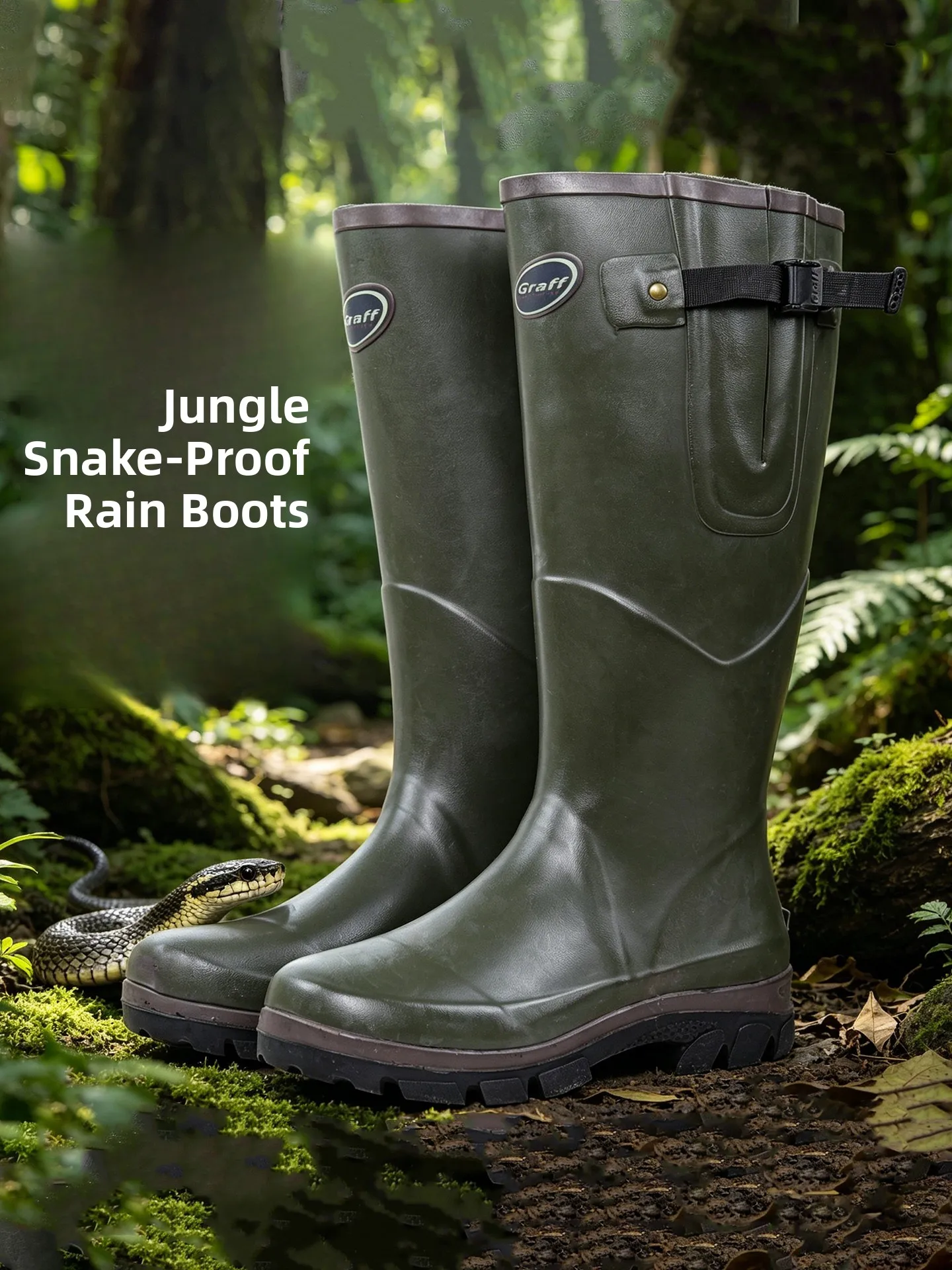 Thickened Outdoor Rain Boots High-Tube Rubber Waterproof Anti-Slip Wear-Resistant Jungle Water Shoes for Youth Spring Season
Thickened Outdoor Rain Boots High-Tube Rubber Waterproof Anti-Slip Wear-Resistant Jungle Water Shoes for Youth Spring Season