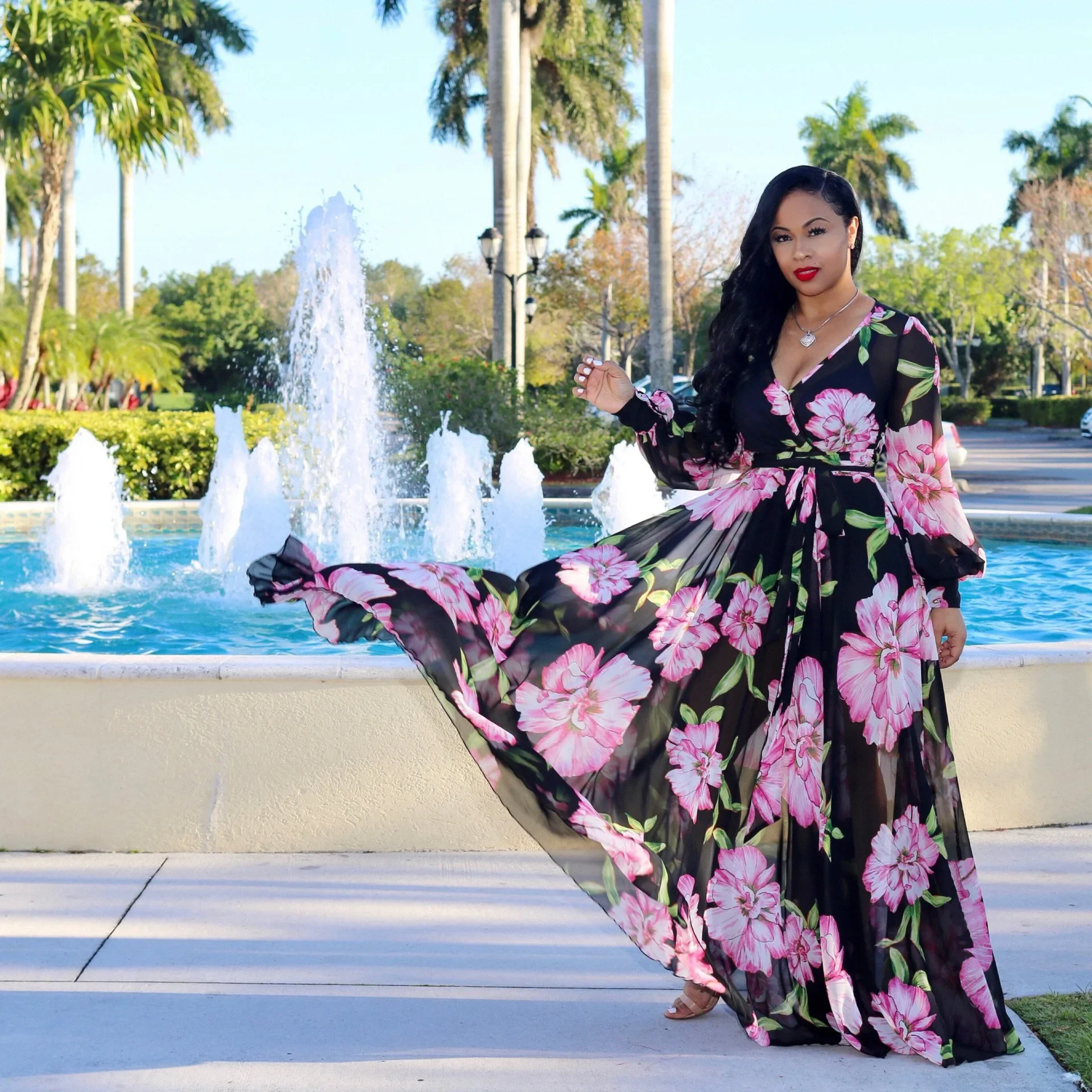Customized Elegant Women Leaf Flower Print Sashes High Waist Draped V-neck Maxi Long Dress 2025 Holiday Beach Party Dresses Vest
Customized Elegant Women Leaf Flower Print Sashes High Waist Draped V-neck Maxi Long Dress 2025 Holiday Beach Party Dresses Vest