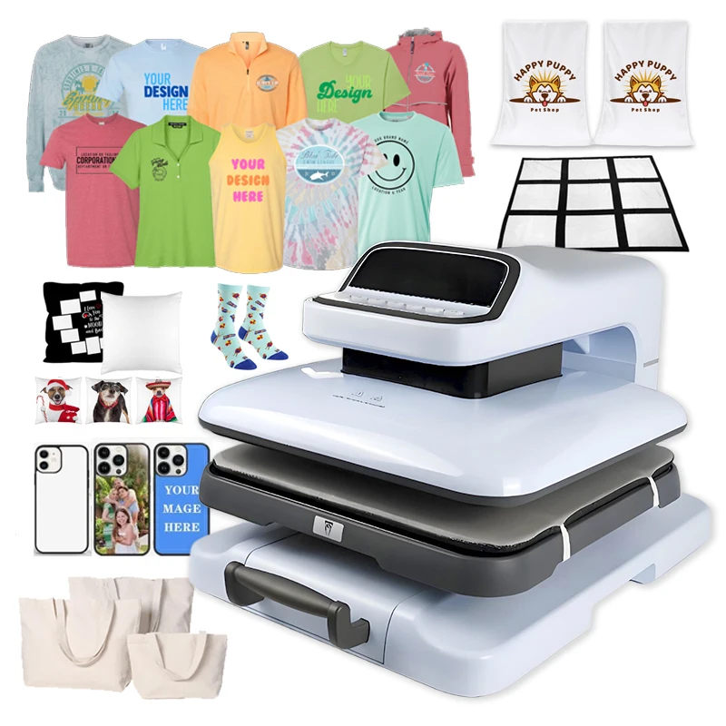 Automatic sublimation flat panel hot press 38x38cm t-shirt mobile phone case printing machine automatic heat transfer vinyl film
Automatic sublimation flat panel hot press 38x38cm t-shirt mobile phone case printing machine automatic heat transfer vinyl film
