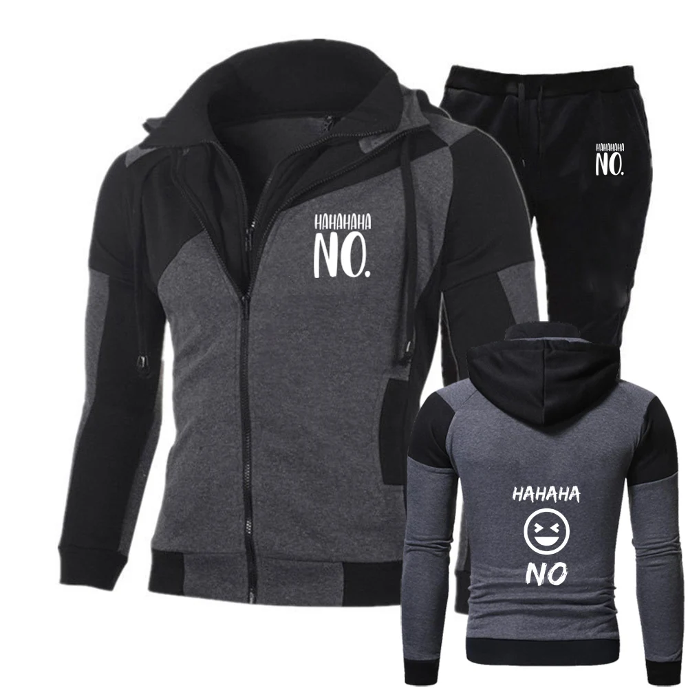 Hahaha No Весна Осень Slim Fit Застежка-молния Мужская толстовка с длинным рукавом Куртка Толстовки Спорт на открытом воздухе Длинные брючные костюмы 
Hahaha No Весна Осень Slim Fit Застежка-молния Мужская толстовка с длинным рукавом Куртка Толстовки Спорт на открытом воздухе Длинные брючные костюмы