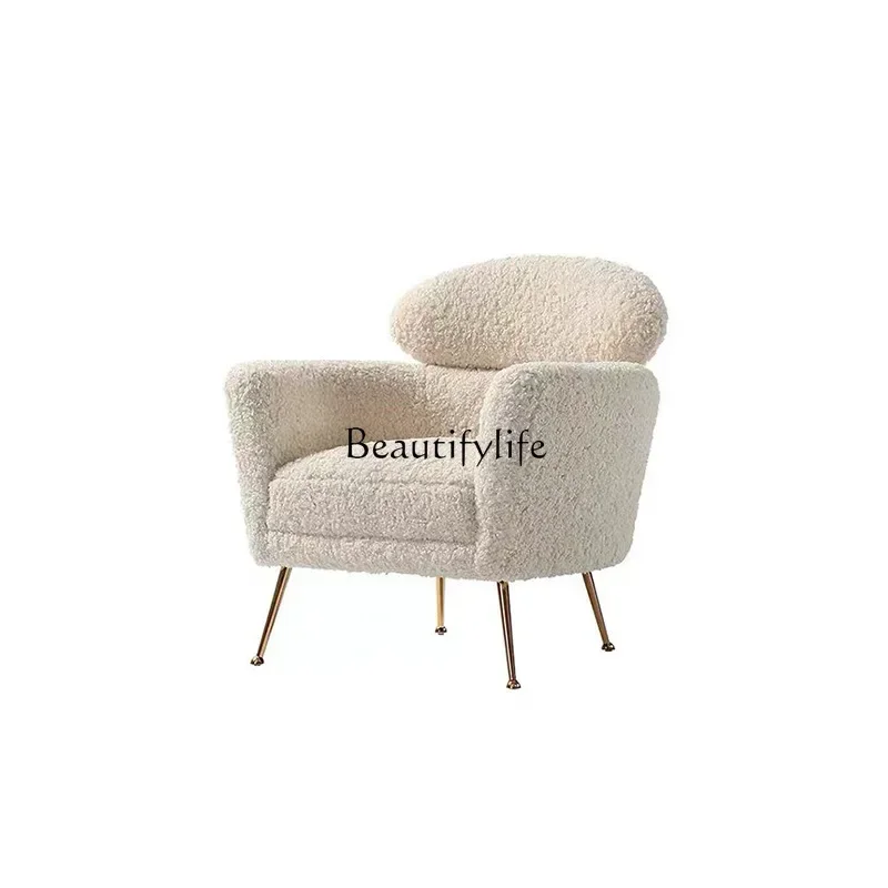 54*Single sofa Italian light luxury lamb fluff casual sofa chair
54*Single sofa Italian light luxury lamb fluff casual sofa chair