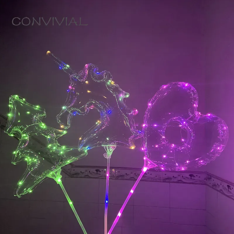 Handle Led Christmas Tree Heart Balloon Luminous Transparent Unicorn Wedding Birthday Party Decorations Kid LED Light Balloon 
Handle Led Christmas Tree Heart Balloon Luminous Transparent Unicorn Wedding Birthday Party Decorations Kid LED Light Balloon
