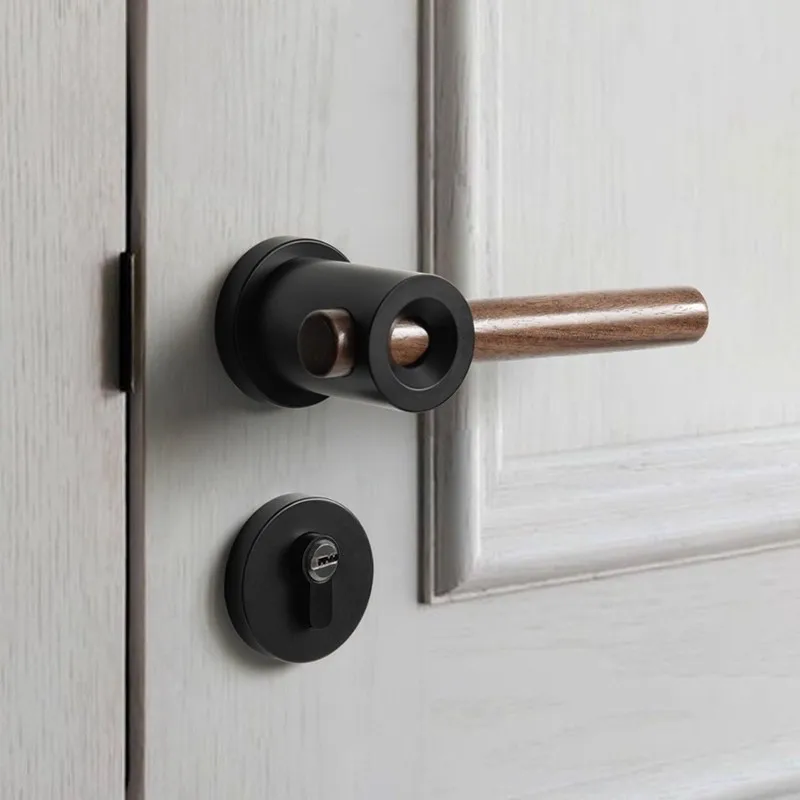 Chinese Split Bedroom Door Lock Walnut Wood Handle Silent Door Locks Indoor Door Hardware High-quality Security Lockset
Chinese Split Bedroom Door Lock Walnut Wood Handle Silent Door Locks Indoor Door Hardware High-quality Security Lockset