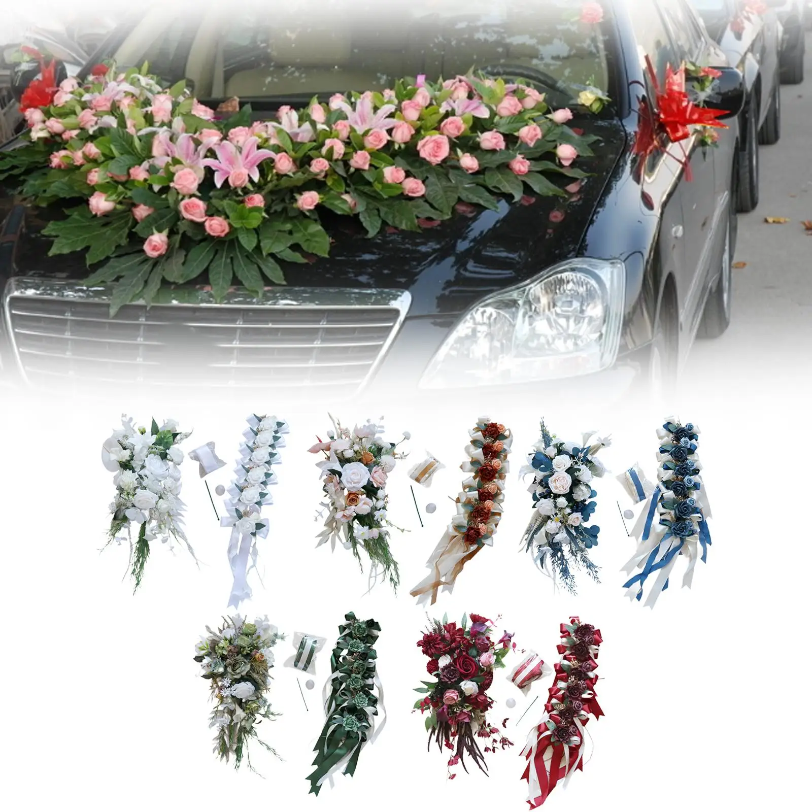 Wedding Car Decoration Set Ornament Multifunctional DIY Elegant Artificial Flowers for Party Ceremony Holiday Events Accessories
Wedding Car Decoration Set Ornament Multifunctional DIY Elegant Artificial Flowers for Party Ceremony Holiday Events Accessories