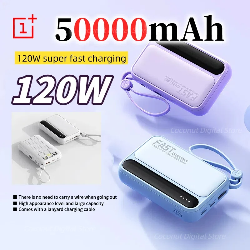 Oneplus 50000mAh Large Capacity Solar Power Bank 4 In1 Built in Cables Intelligent Digital Display Laser Light For Samsung Apple
Oneplus 50000mAh Large Capacity Solar Power Bank 4 In1 Built in Cables Intelligent Digital Display Laser Light For Samsung Apple