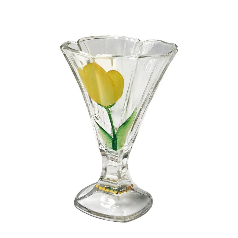 LTT medieval tall glass hand painted tulip ice cream milkshake cup drink cup
LTT medieval tall glass hand painted tulip ice cream milkshake cup drink cup