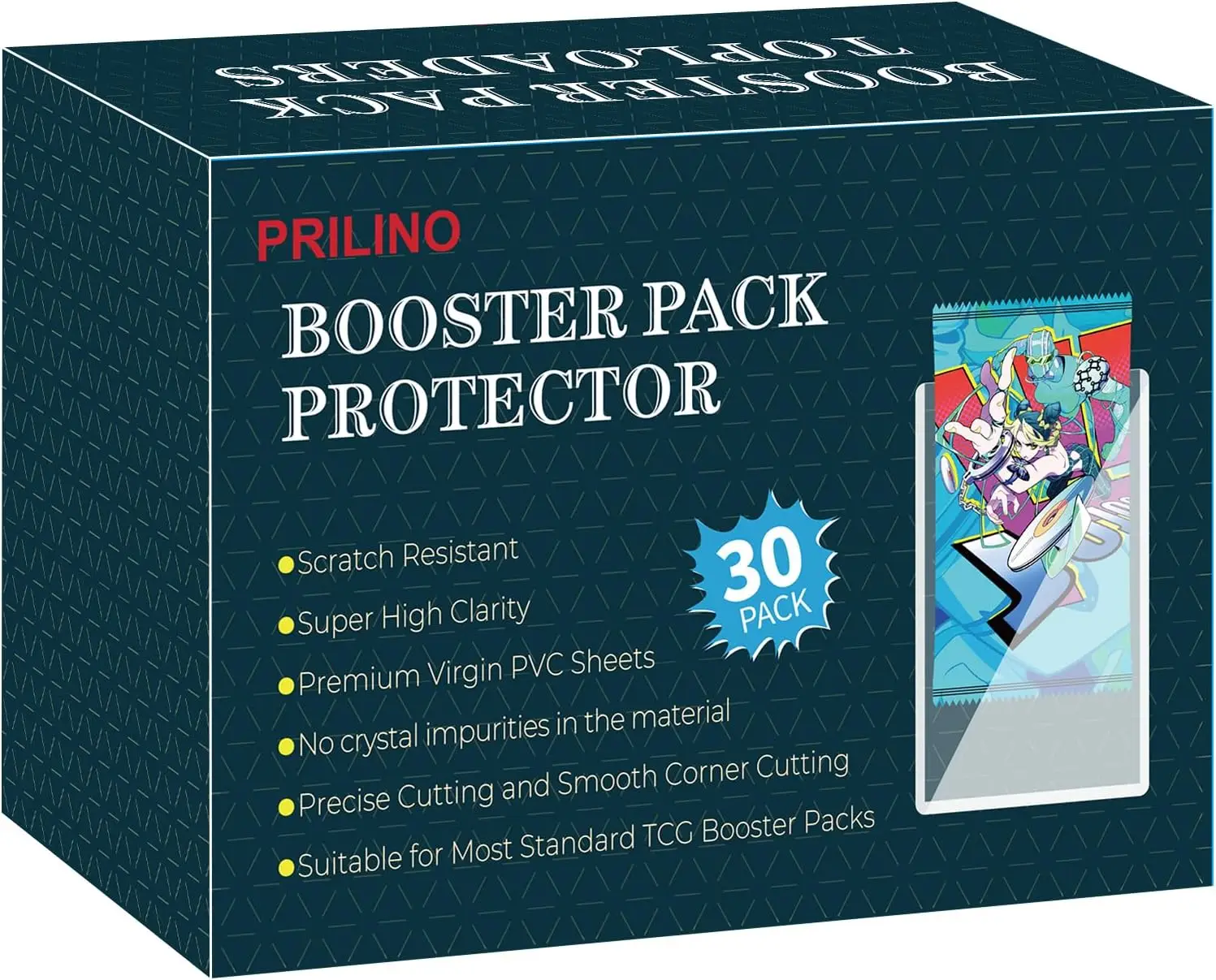 30-Pack Booster Pack Topload Holders - Clear Hard Plastic Protectors for Trading Cards, UV Protection Display Case
30-Pack Booster Pack Topload Holders - Clear Hard Plastic Protectors for Trading Cards, UV Protection Display Case