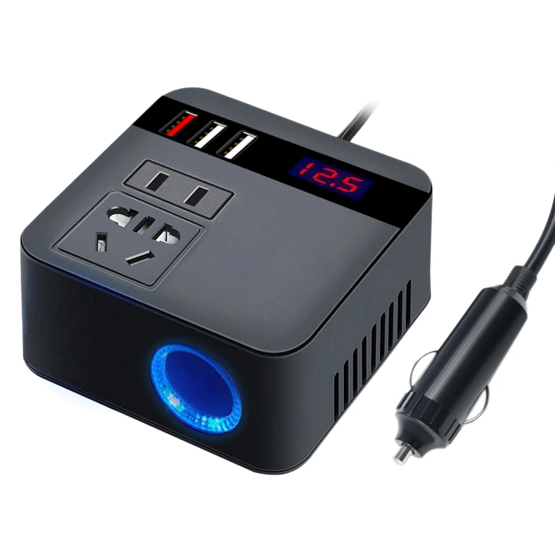 300W Power Inverters 12V/24V Dc Inverter 3 USB Car Charge Battery Quick Charge Converter Accessories Black US Plug
300W Power Inverters 12V/24V Dc Inverter 3 USB Car Charge Battery Quick Charge Converter Accessories Black US Plug