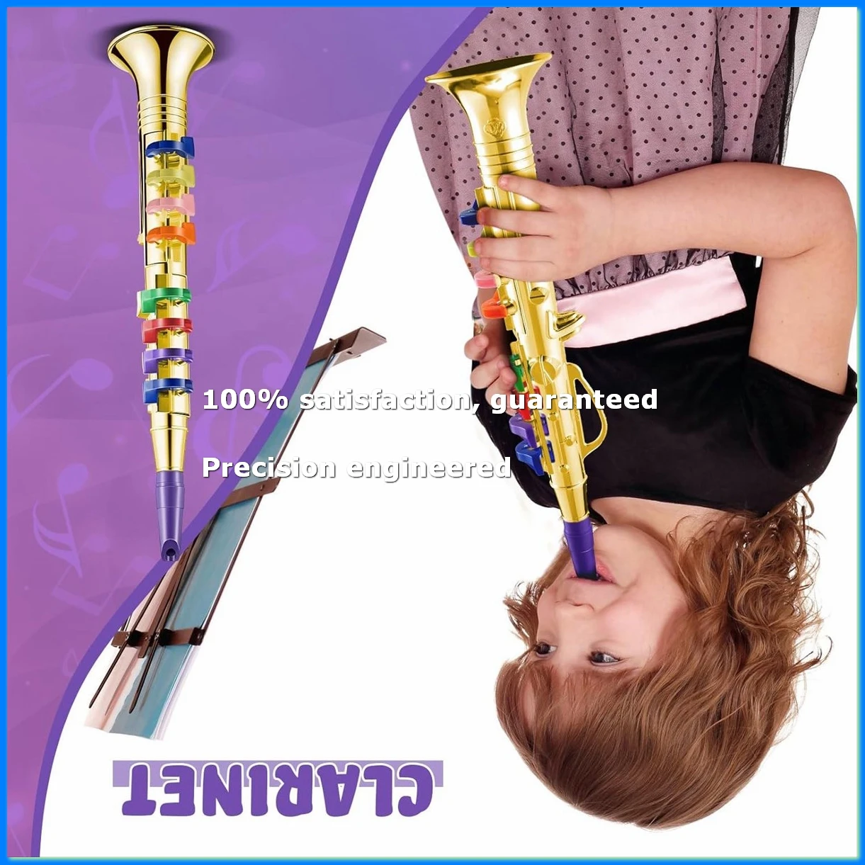 Set of 2 Music Instruments Trumpet and Saxophone Portable Clarinet with Colored Keys Educational Toy for Home School-SPMI
Set of 2 Music Instruments Trumpet and Saxophone Portable Clarinet with Colored Keys Educational Toy for Home School-SPMI