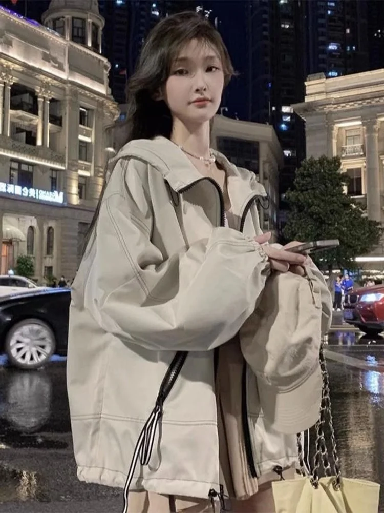 plus Size Women's ort Hooded Jaet Spring Outerwear American Sle 300 Pou Coat Casual Loose Fit Korean Sle
plus Size Women's ort Hooded Jaet Spring Outerwear American Sle 300 Pou Coat Casual Loose Fit Korean Sle