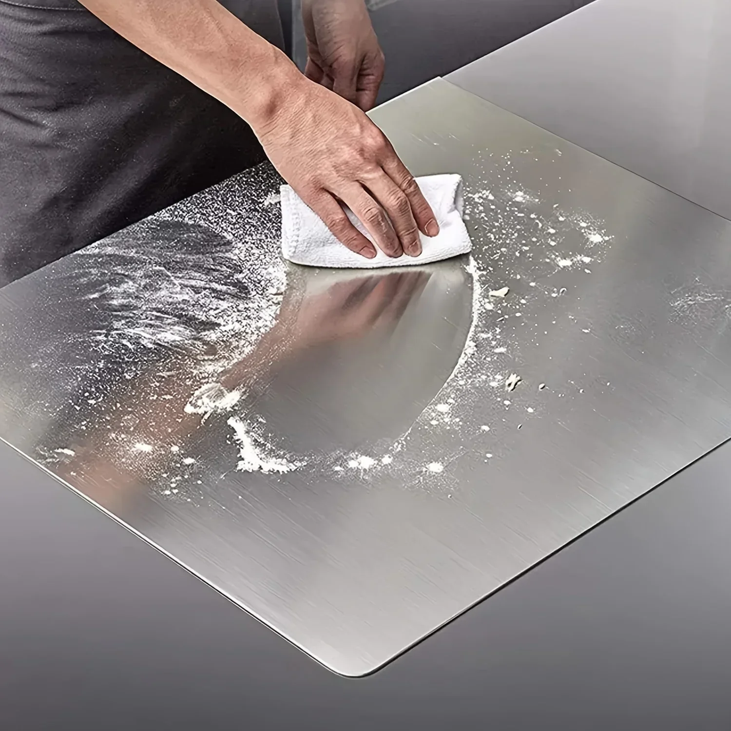 Stainless Steel Cutting Board Multi-use for Dough Kneading Chopping Fruit Cutting Antibacterial Kitchen Surface Easy Clean
Stainless Steel Cutting Board Multi-use for Dough Kneading Chopping Fruit Cutting Antibacterial Kitchen Surface Easy Clean