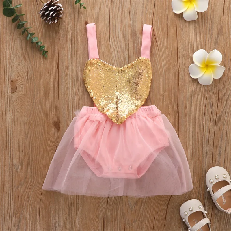 Baby Girls Romper Dress Valentine's Day Clothes Suspender Sequin Love-Heart Open Back Tie-up Bodysuit with Tutu Mesh Clothes
Baby Girls Romper Dress Valentine's Day Clothes Suspender Sequin Love-Heart Open Back Tie-up Bodysuit with Tutu Mesh Clothes