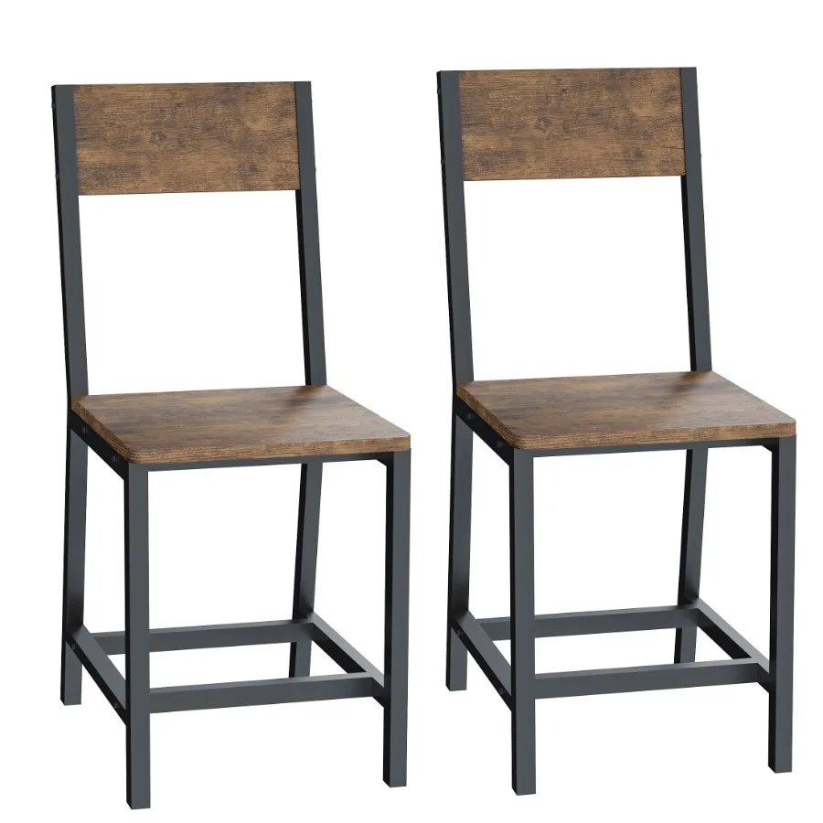 Dining Chairs Set of 2 Rustic Wood Chairs with Metal Steel Frame Comfortable Seat Modern Farmhouse Chair for Kitchen Bedroom Li
Dining Chairs Set of 2 Rustic Wood Chairs with Metal Steel Frame Comfortable Seat Modern Farmhouse Chair for Kitchen Bedroom Li