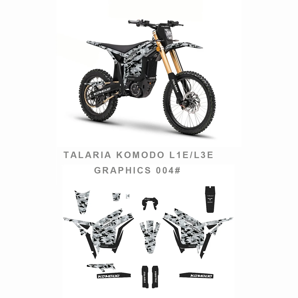 2025 Talaria Komodo Graphics Electric dirt bike Komodo Legal Edition L3E L1E Sticker film Decal Mod stickers Graphics
2025 Talaria Komodo Graphics Electric dirt bike Komodo Legal Edition L3E L1E Sticker film Decal Mod stickers Graphics