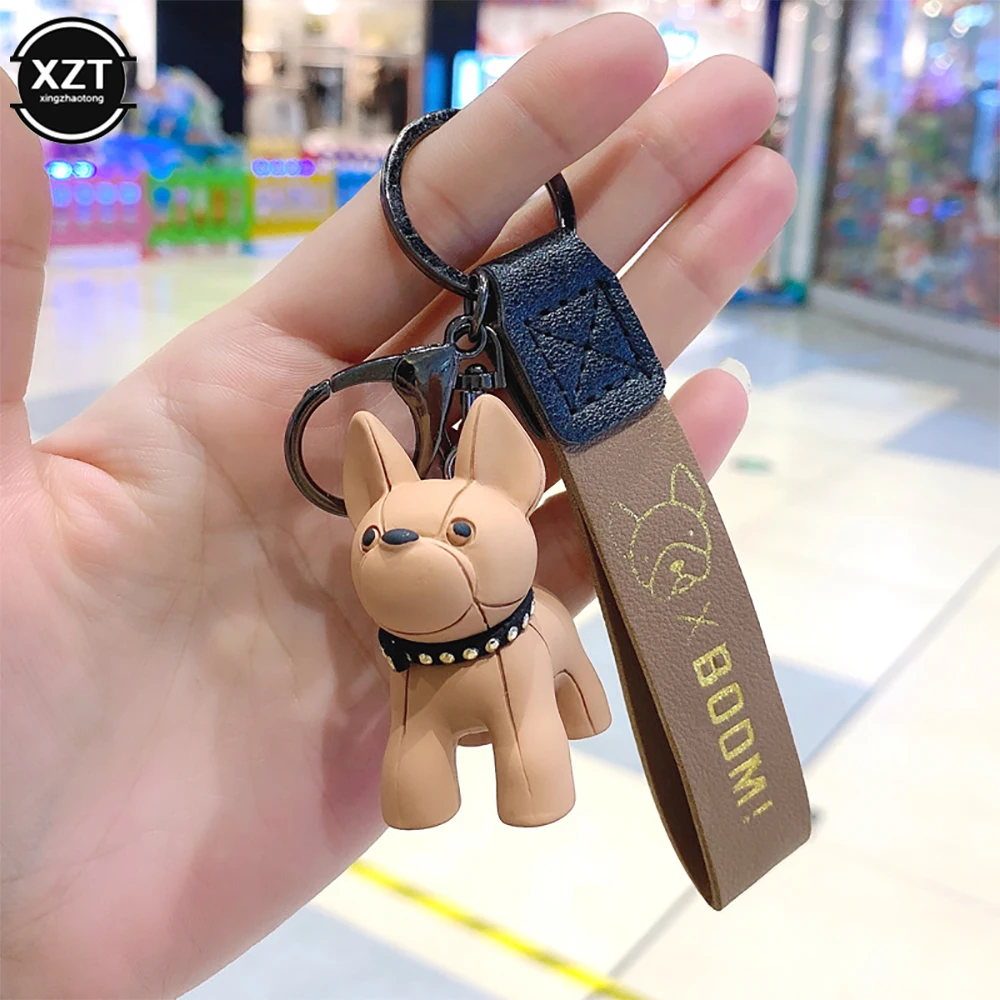 Fashion Ins French Bulldog Key Chain PU Leather Dog Key Chain Creative Cartoon Key Chain Women's Bag Accessories Car Key Rings 
Fashion Ins French Bulldog Key Chain PU Leather Dog Key Chain Creative Cartoon Key Chain Women's Bag Accessories Car Key Rings