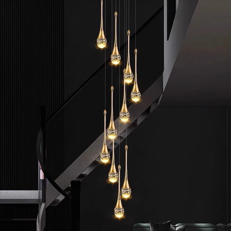 Modern Crystal stair chandelier lights indoor lighting Ceiling lamp hanging light led Chandeliers for living room indoor lightin
Modern Crystal stair chandelier lights indoor lighting Ceiling lamp hanging light led Chandeliers for living room indoor lightin