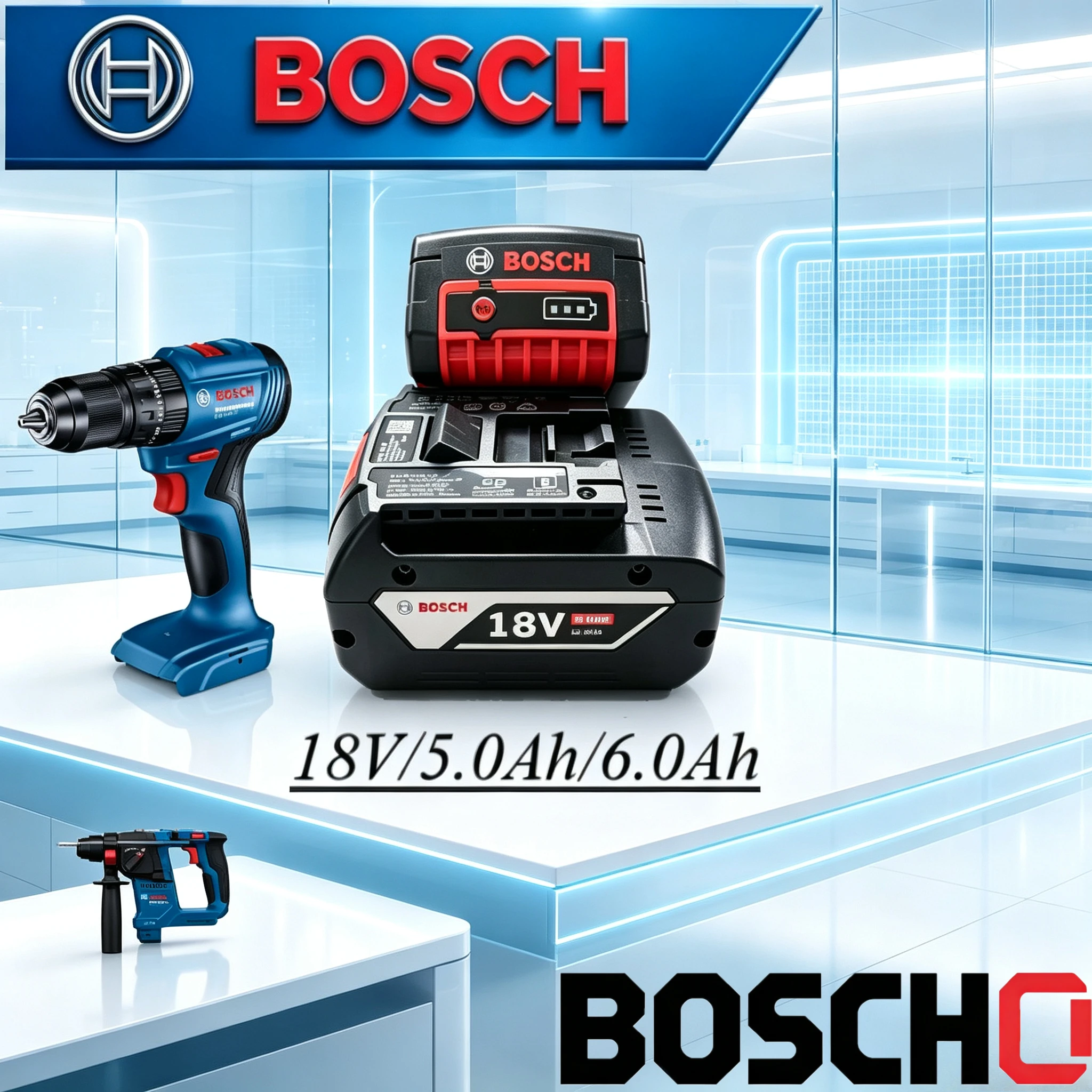 100%Original Bosch 18V 5000mAh battery BAT610G BAT620 BAT618 GSR18V-LI, all-match all 18V wireless power system components
100%Original Bosch 18V 5000mAh battery BAT610G BAT620 BAT618 GSR18V-LI, all-match all 18V wireless power system components