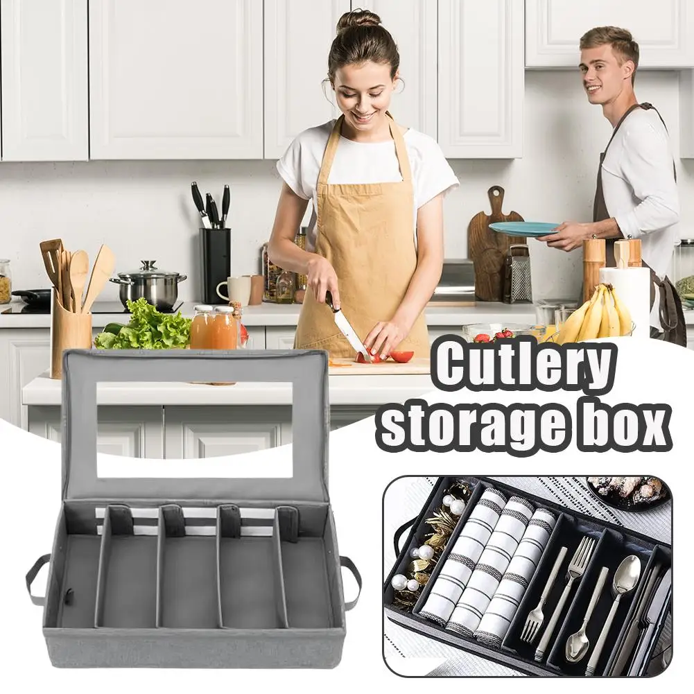 Sturdy 5-Grid Cutlery Storage Box - Dustproof Lidded Organizer for Chopsticks Fork Knife, Portable Tableware Container
Sturdy 5-Grid Cutlery Storage Box - Dustproof Lidded Organizer for Chopsticks Fork Knife, Portable Tableware Container
