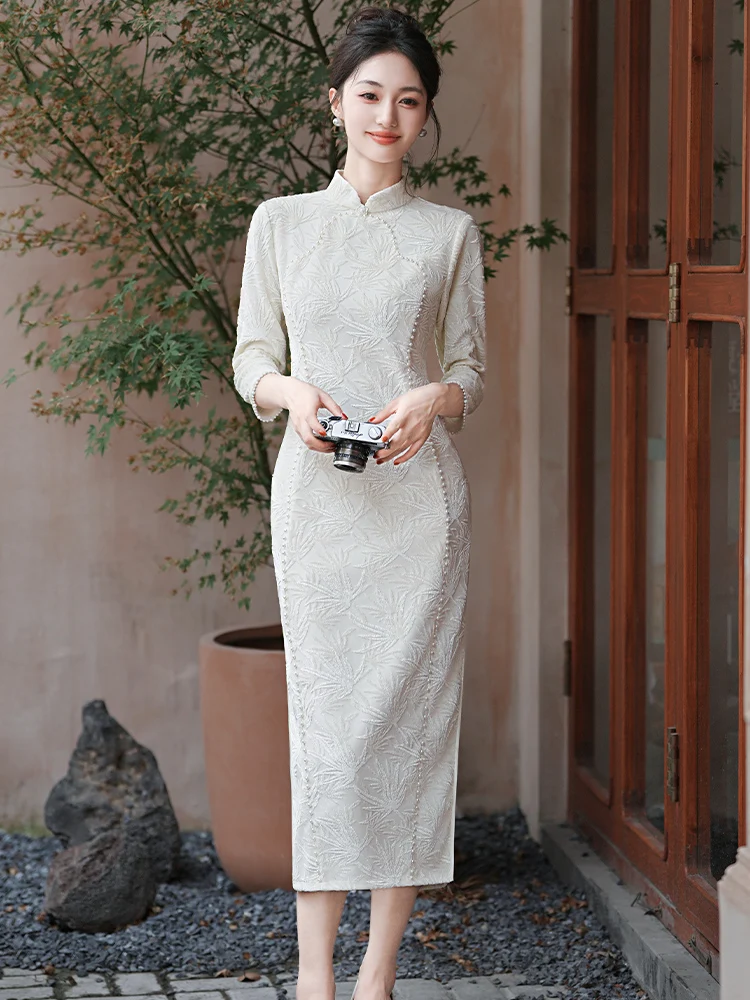 Белое облегающее вечернее платье для молодых мам на осень-зиму, новое, с рукавом 3/4, для свадьбы и повседневной носки
Белое облегающее вечернее платье для молодых мам на осень-зиму, новое, с рукавом 3/4, для свадьбы и повседневной носки