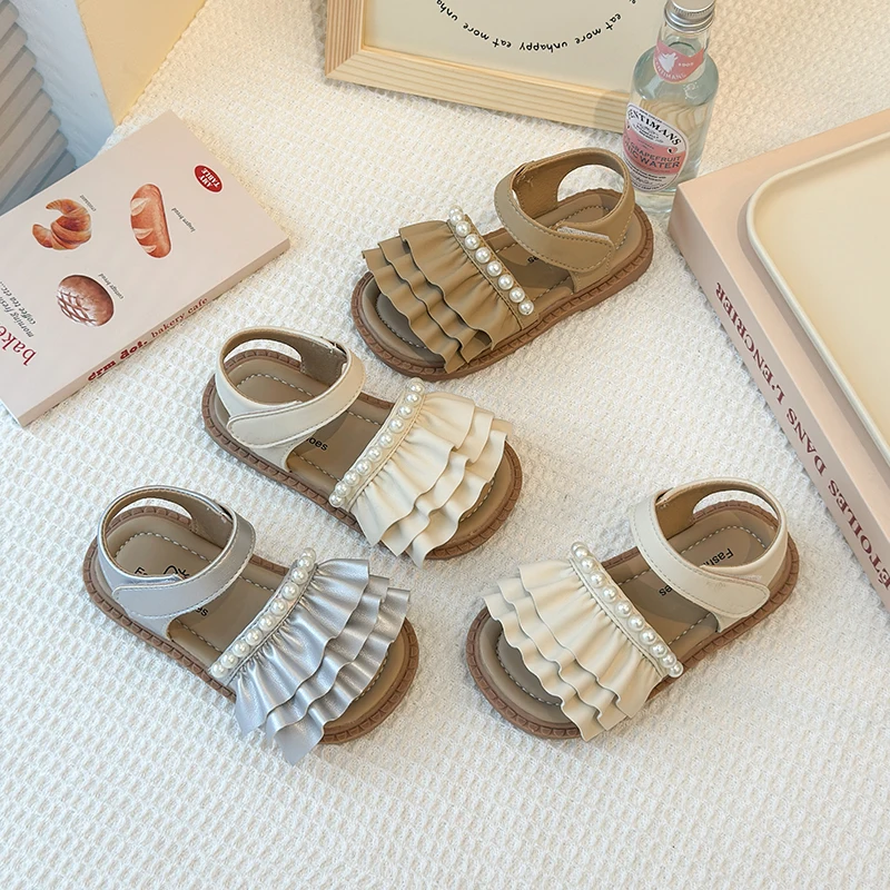 Summer Girls' Sandals 2025 New Fashion Pearl Children's Princess Shoes Little Kids Baby Soft Sole Casual Flat Sandals Size 23-32
Summer Girls' Sandals 2025 New Fashion Pearl Children's Princess Shoes Little Kids Baby Soft Sole Casual Flat Sandals Size 23-32