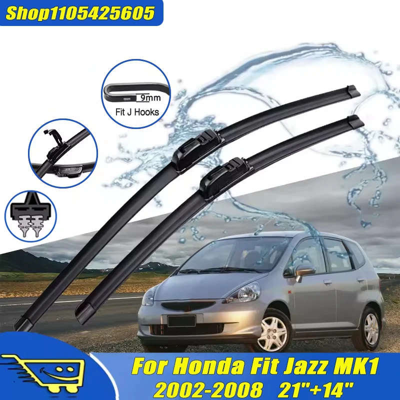 2Pcs 21"+14" Front Windshield Wiper Blades For Honda Fit Jazz MK1 2002-2008 2003 2004 2005 2006, Quiet Durable Windscreen Wipers
2Pcs 21"+14" Front Windshield Wiper Blades For Honda Fit Jazz MK1 2002-2008 2003 2004 2005 2006, Quiet Durable Windscreen Wipers