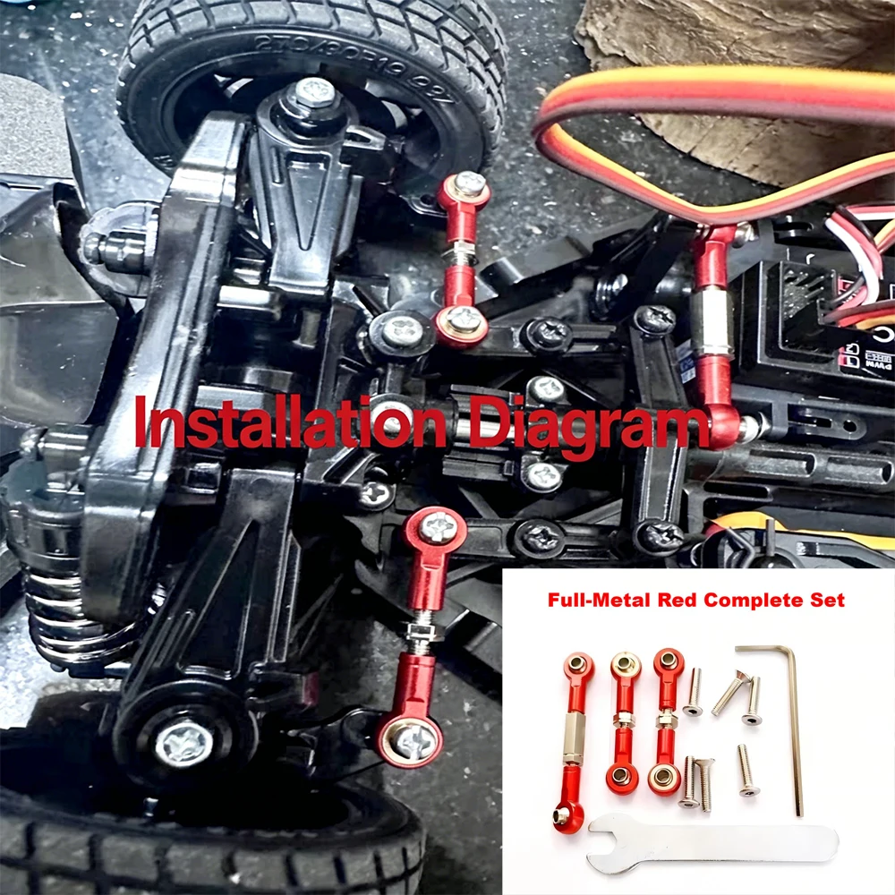 Metal Steering Tie Rod Set for Tamiya TT02 TT02T - Eliminate Slop & Improve Response Upgraded Accessories
Metal Steering Tie Rod Set for Tamiya TT02 TT02T - Eliminate Slop & Improve Response Upgraded Accessories