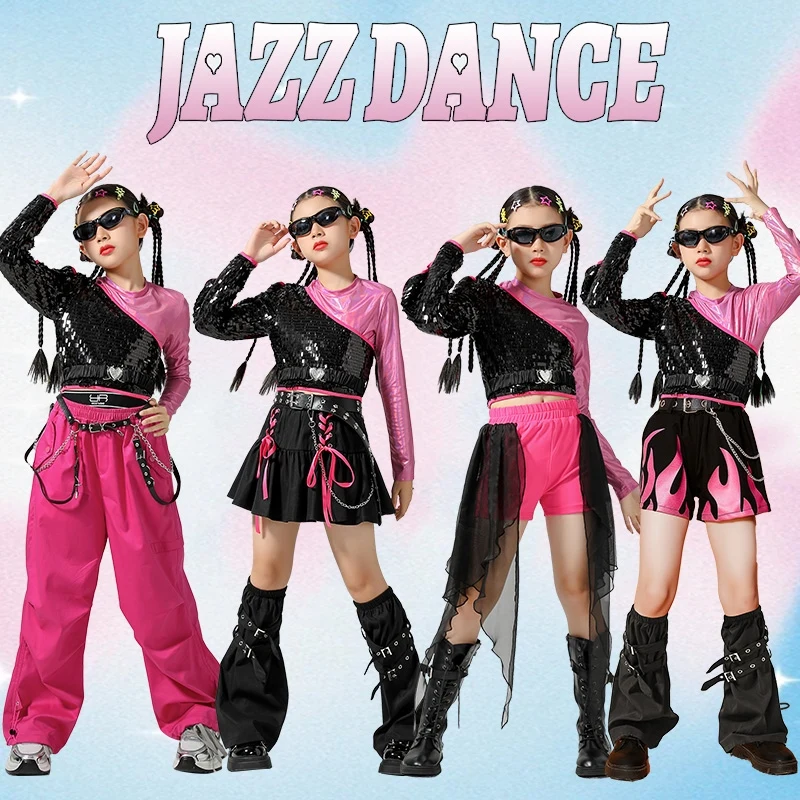 Girls Jazz Dance Performance Costumes New Year'S Day Street Dance Practice Clothes Sequin Hip Hop Dance Stage Clothes DQS15245
Girls Jazz Dance Performance Costumes New Year'S Day Street Dance Practice Clothes Sequin Hip Hop Dance Stage Clothes DQS15245