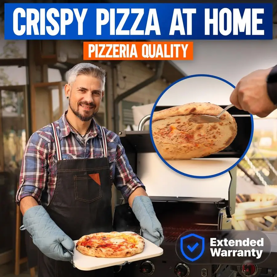 15x12inch Pizza Stone for Oven amp BBQ Grill with Handles, Rectangular, 5 8 Thick Natural Cordierite, 1800F Resistant, Baking St
15x12inch Pizza Stone for Oven amp BBQ Grill with Handles, Rectangular, 5 8 Thick Natural Cordierite, 1800F Resistant, Baking St