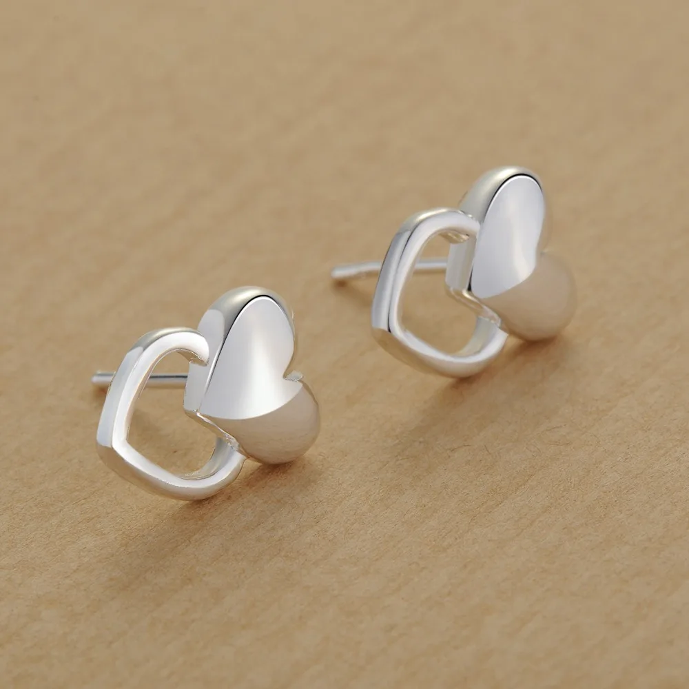 New 925 Sterling Silver Earrings Heart for Women Exquisite Wedding Jewelry Elegant Female Accessories Fashion Party
New 925 Sterling Silver Earrings Heart for Women Exquisite Wedding Jewelry Elegant Female Accessories Fashion Party