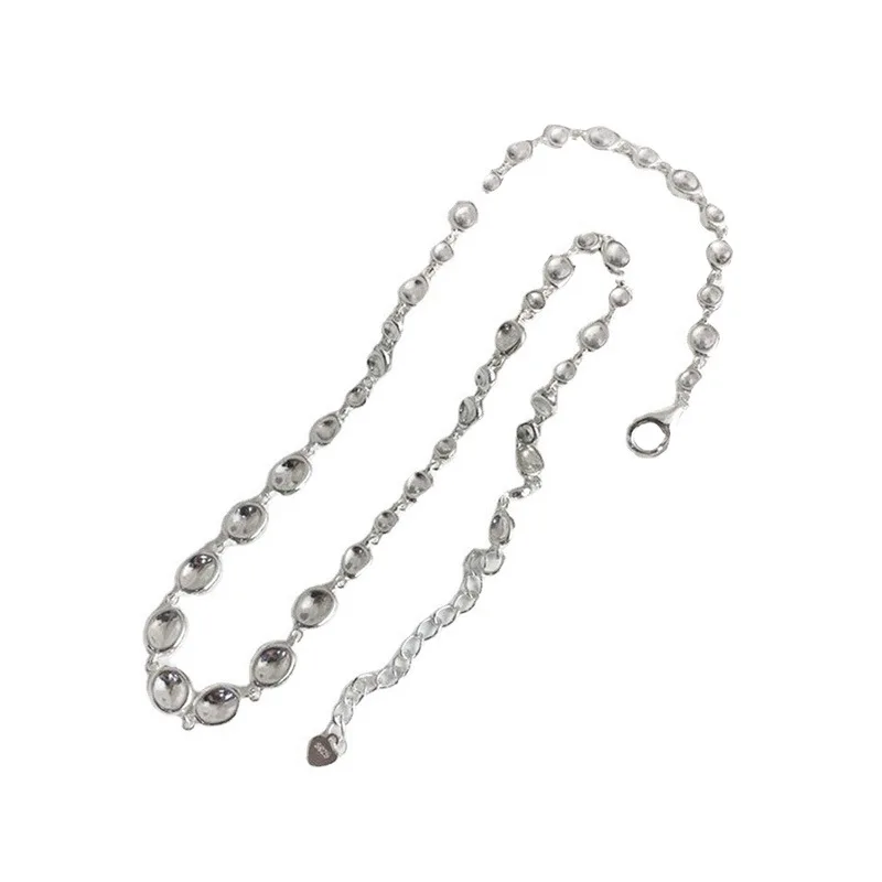 S925 Silver Japanese And Korean Simple Personality Irregular Bean Necklace Female Niche Design Raindrop Clavicle Chain
S925 Silver Japanese And Korean Simple Personality Irregular Bean Necklace Female Niche Design Raindrop Clavicle Chain