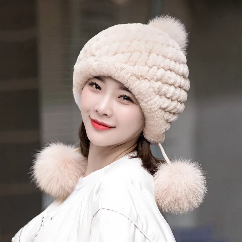 New woven fur hats thickened warm for women woolen adult
New woven fur hats thickened warm for women woolen adult