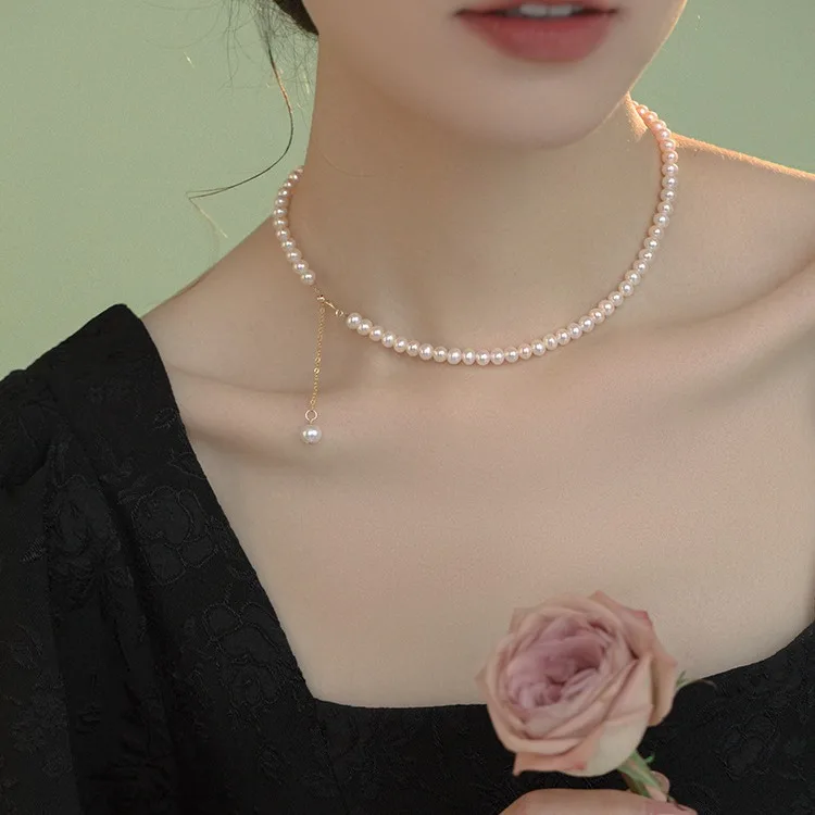 Near Round Freshwater Pearl Necklaces for Women 38cm Length wiith 7cm 925 Sterling silver Chain Female Necklaces
Near Round Freshwater Pearl Necklaces for Women 38cm Length wiith 7cm 925 Sterling silver Chain Female Necklaces