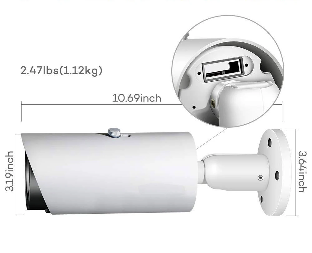 4K 8MP Motorized Lens 4X Zoom Built-in-Mic Nightvision Human Vehicle with Audio, Alarm, SD Slot
4K 8MP Motorized Lens 4X Zoom Built-in-Mic Nightvision Human Vehicle with Audio, Alarm, SD Slot