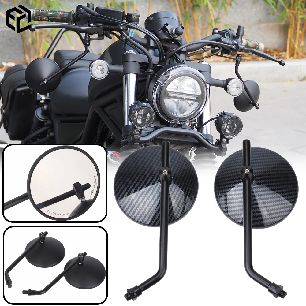 Retro Motorcycle Rearview Mirror Round Side Mirror For Honda CM250 CM300 CM500 CM1100 CL500 CB350 CC110 CT110 Moto Accessories
Retro Motorcycle Rearview Mirror Round Side Mirror For Honda CM250 CM300 CM500 CM1100 CL500 CB350 CC110 CT110 Moto Accessories